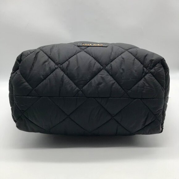 Anne Klein Black Nylon Quilted Puffed Tote Bag - Picture 5 of 11